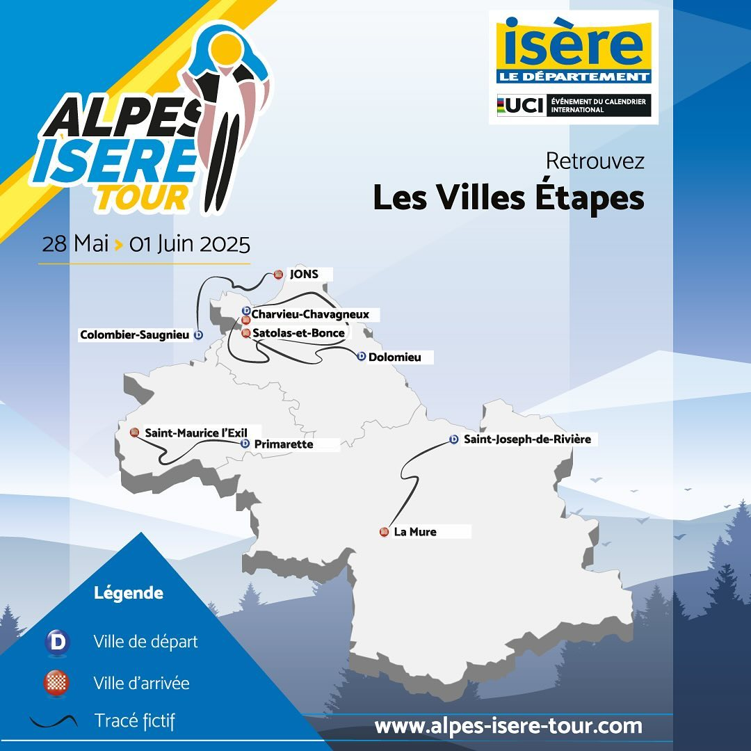 Cyclisme Alpes Isère Tour Passage le jeudi 29 mai 2025 dans notre
