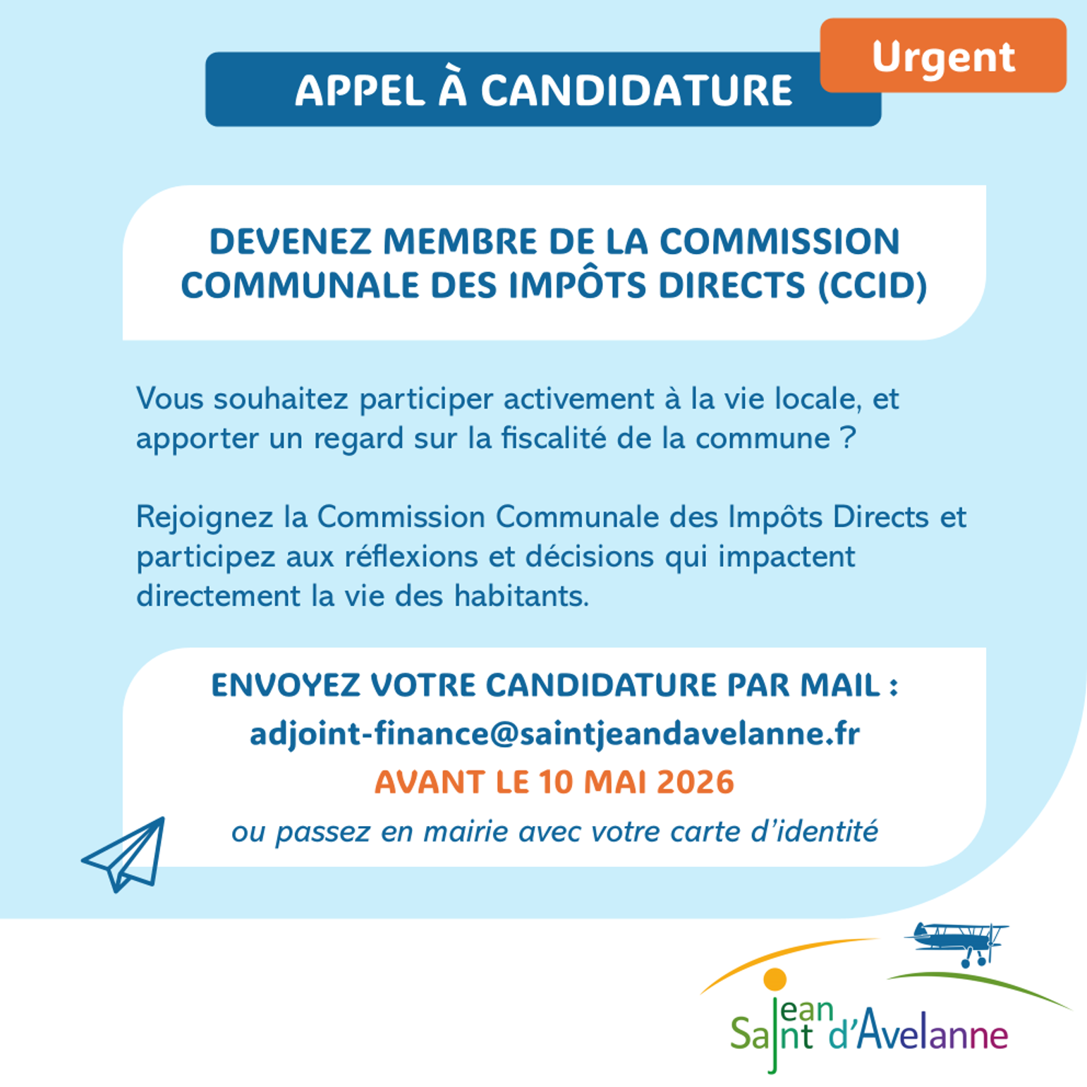 Appel à candidature : devenez membre de la CCID de Saint-Jean-d ...